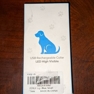 High Visibility Light Up Dog Collar Blue Size Small